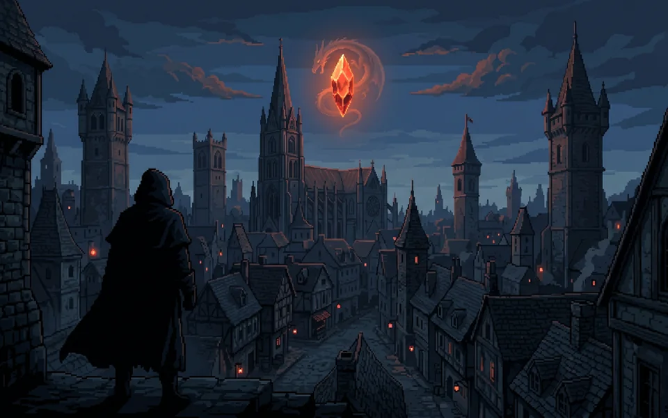 A scene from the Dragon Tear detective mystery